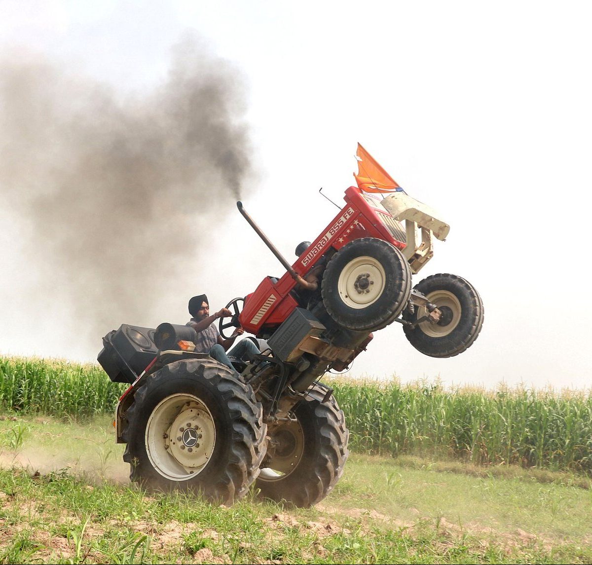 TikTok death stunt on tractor