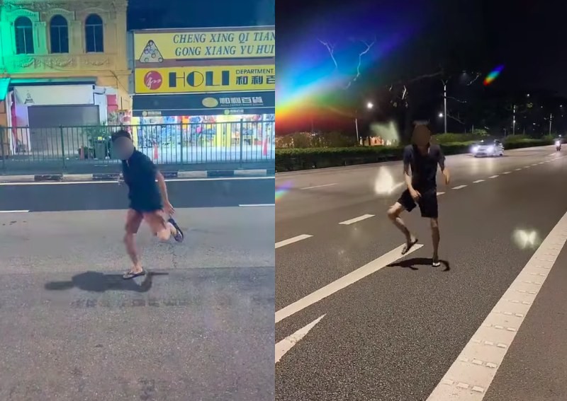Man Prancing on Road For TikTok Has Singaporeans Hopping Mad