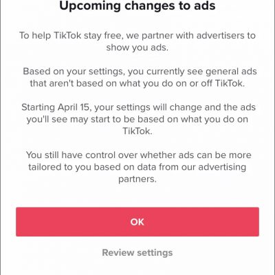 Now Personalized Ads Are Mandatory For TikTok Users