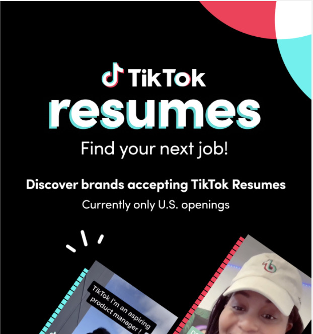 TikTok Launches Resumes To Apply For Jobs With Video Resumes TikTok Death